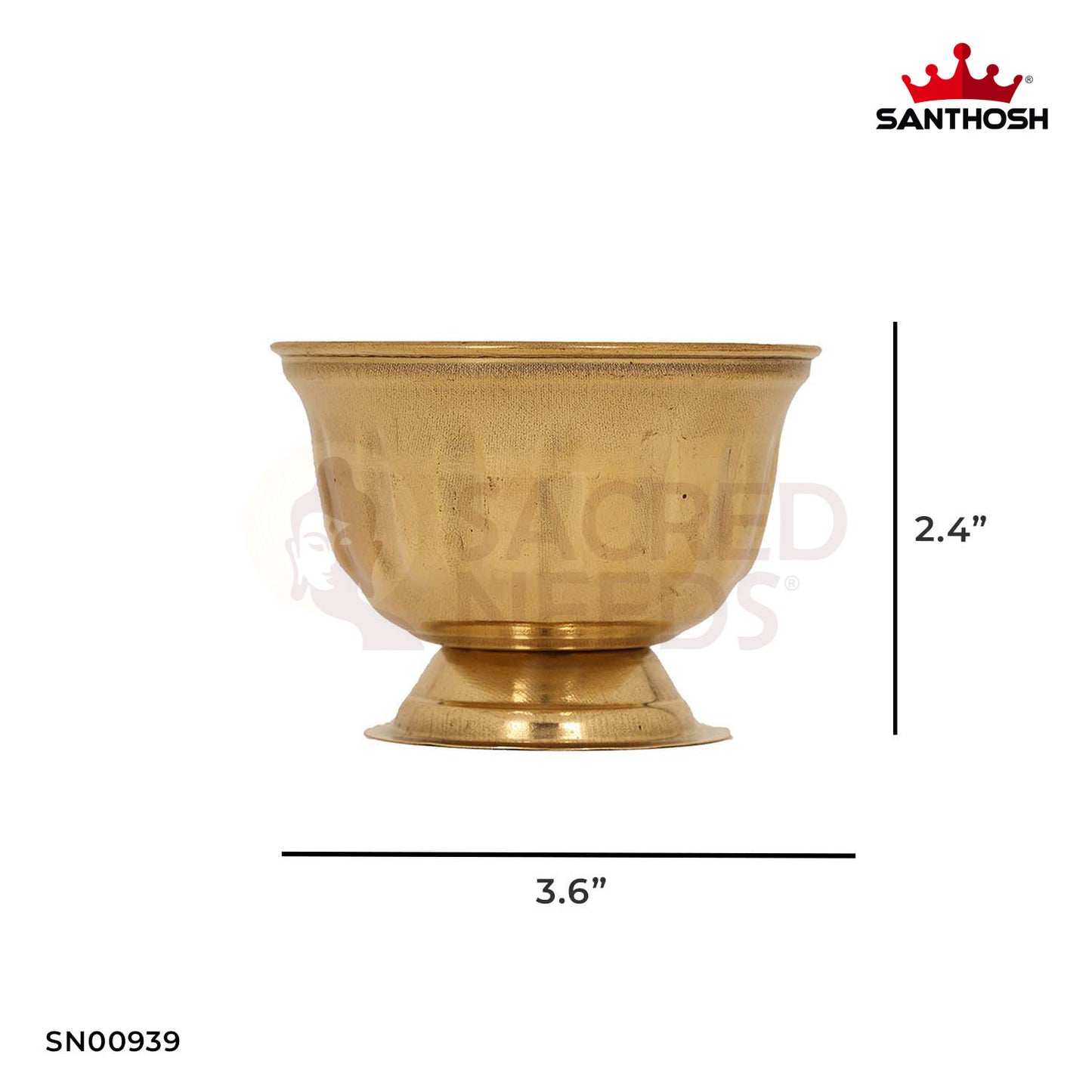 ICC Chandan Cup – 2.4 Inch Height | Brass Chandan Cup for Pooja & Temple