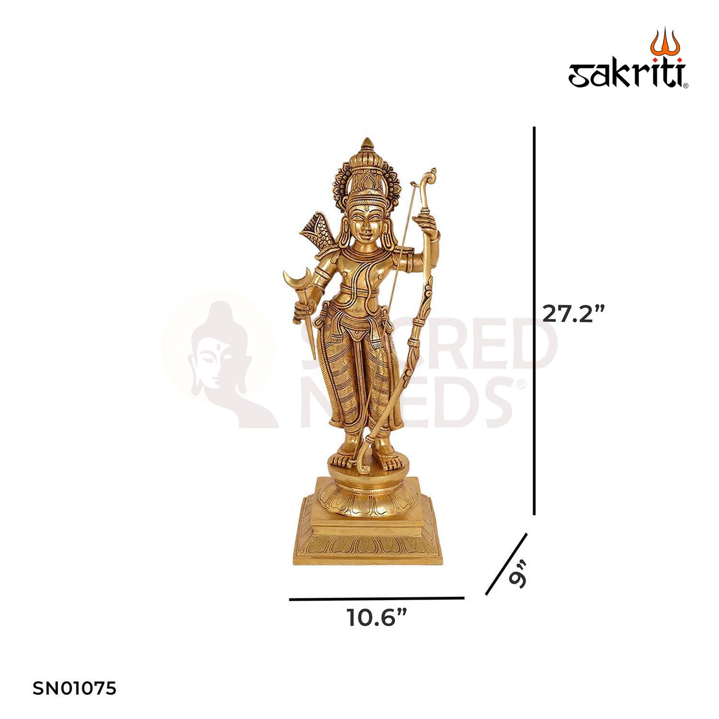 Brass Ram Darbar Big Idol – 27.2 Inch Grand Temple-Style Devotional Set