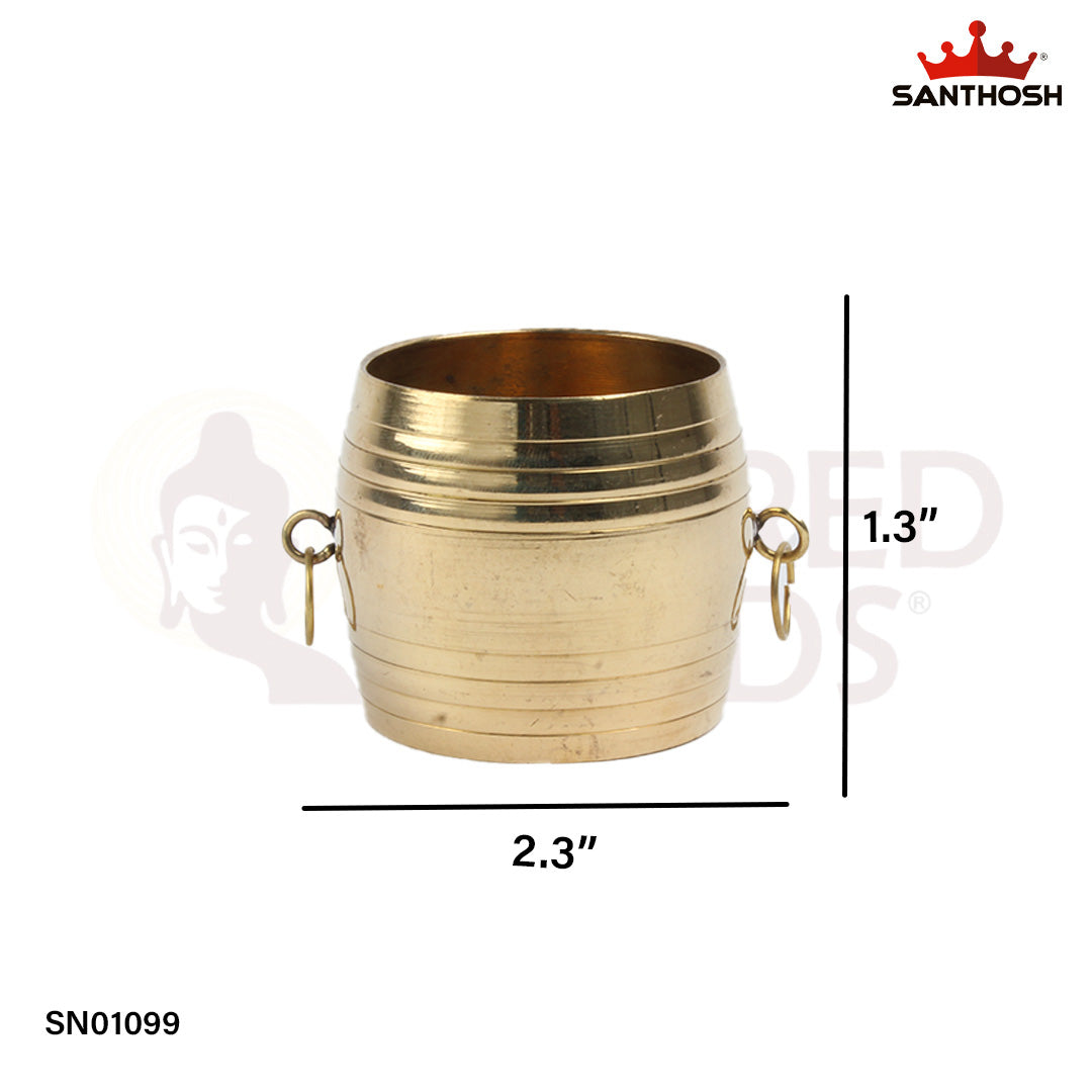Brass Para – 1.3 Inch Traditional Brass Water Pot for Ritual Use