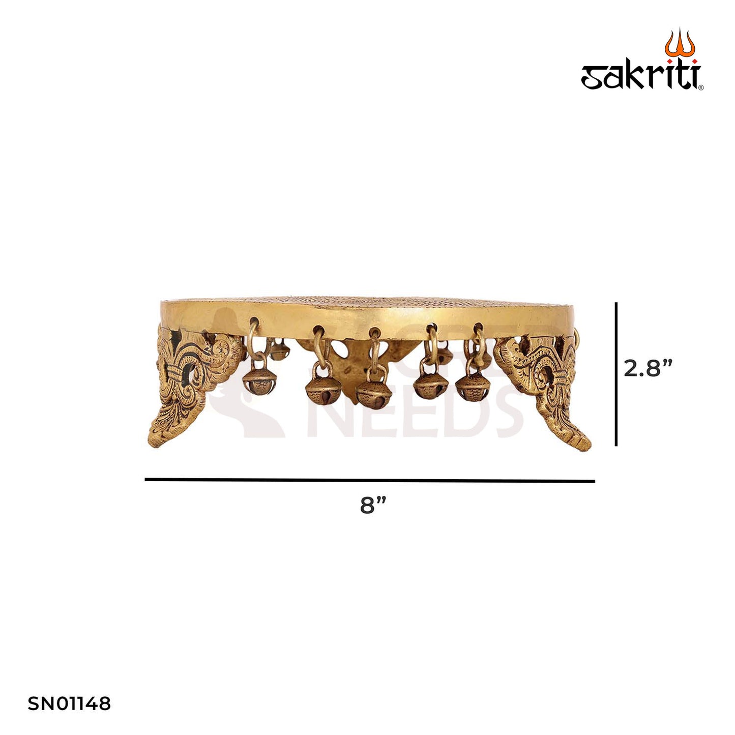 Brass Table – 2.8 Inch Small Brass Platform for Pooja Arrangement