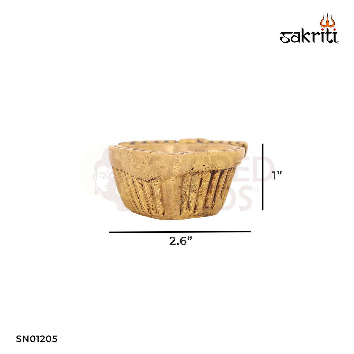 Brass Mango Deepam – 1 Inch Mango-Shaped Brass Diya for Rituals