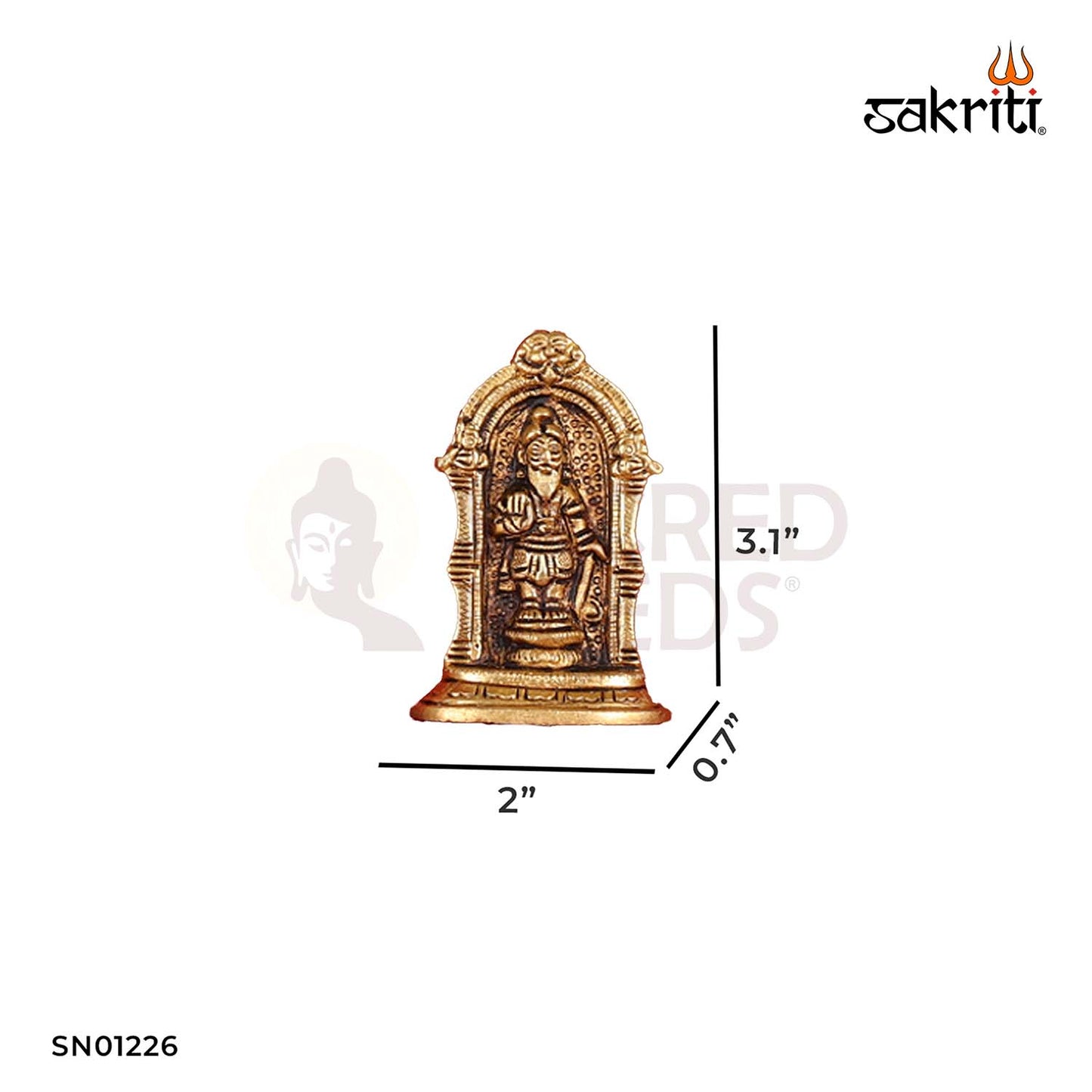 Brass Dasavatharam Set – 3.1 Inch Ten Avatar Miniature Set of Lord Vishnu