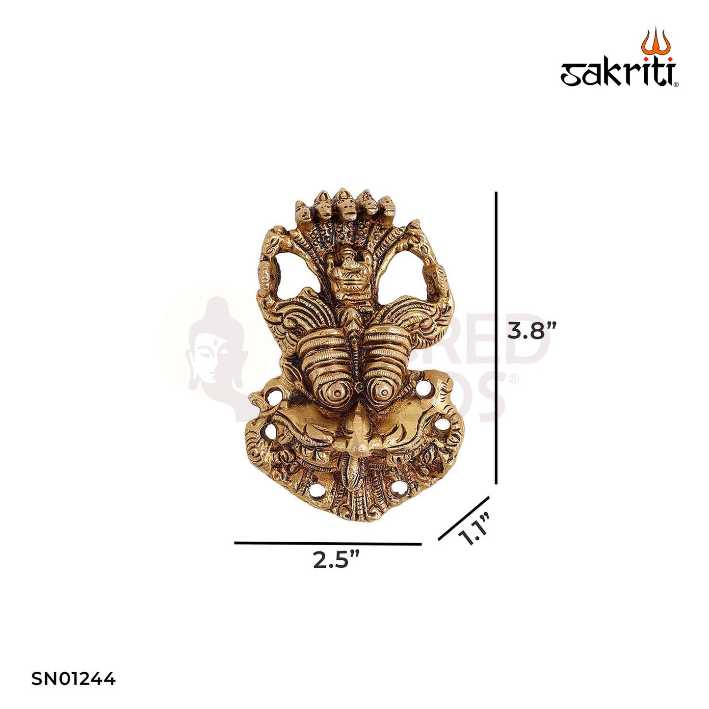 Brass Yali Wall Mounted – 3.8 Inch Mythical Lion Wall Hanging for Entrance Protection