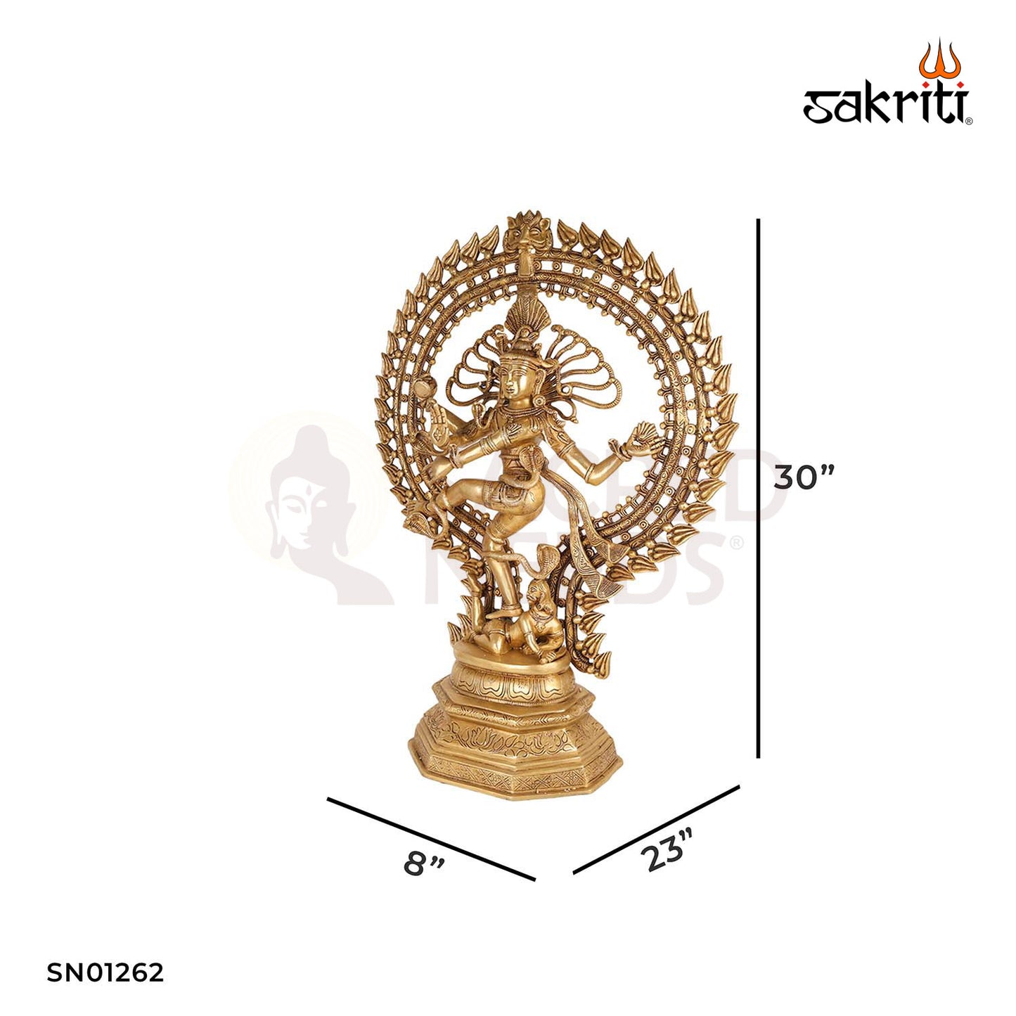 Brass Natrajar – 30 Inch Dancing Shiva Statue (Nataraja) for Energy & Art Decor