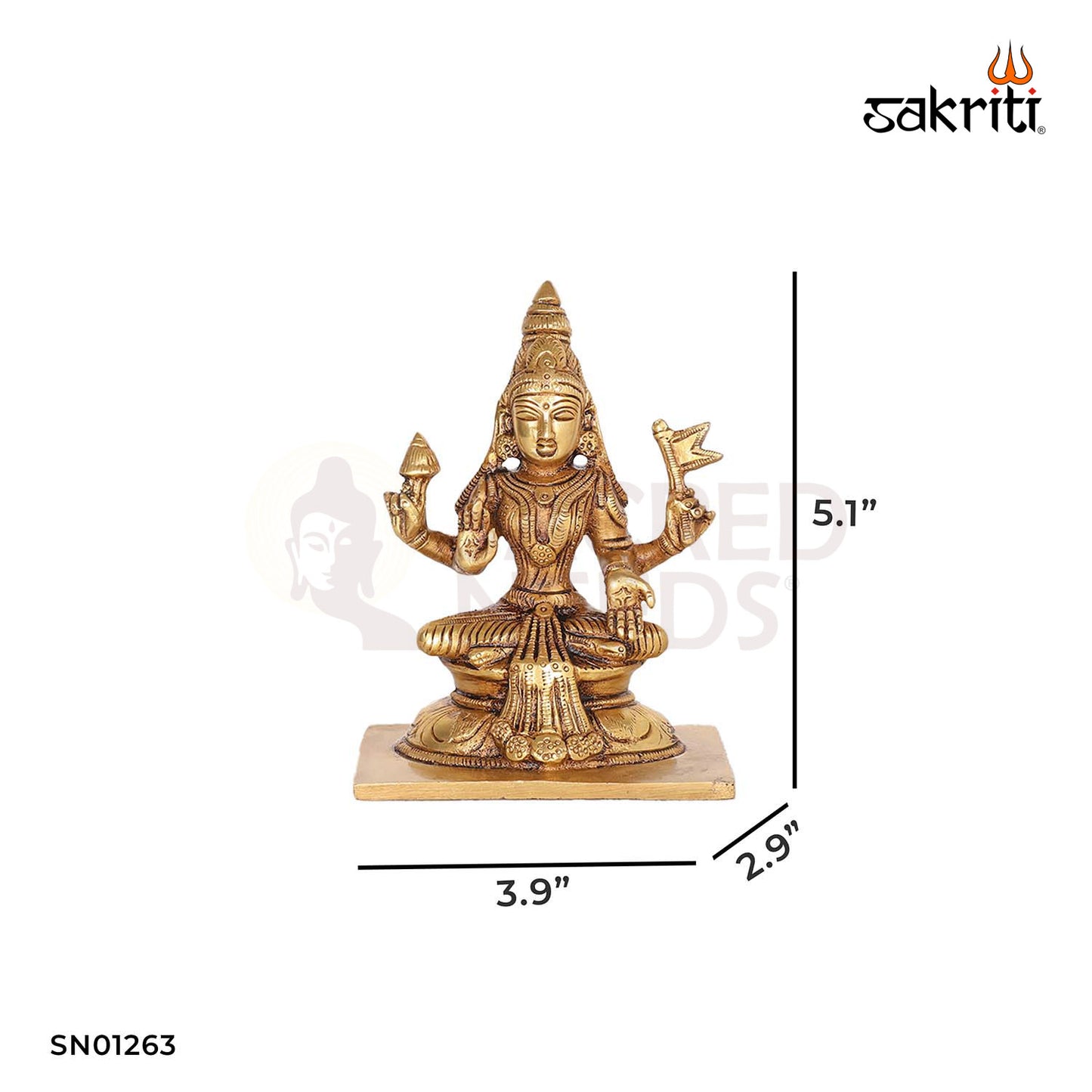 Brass Astalakshmi Set – 5.1 Inch Eight Goddess Idol Set for Prosperity & Blessings