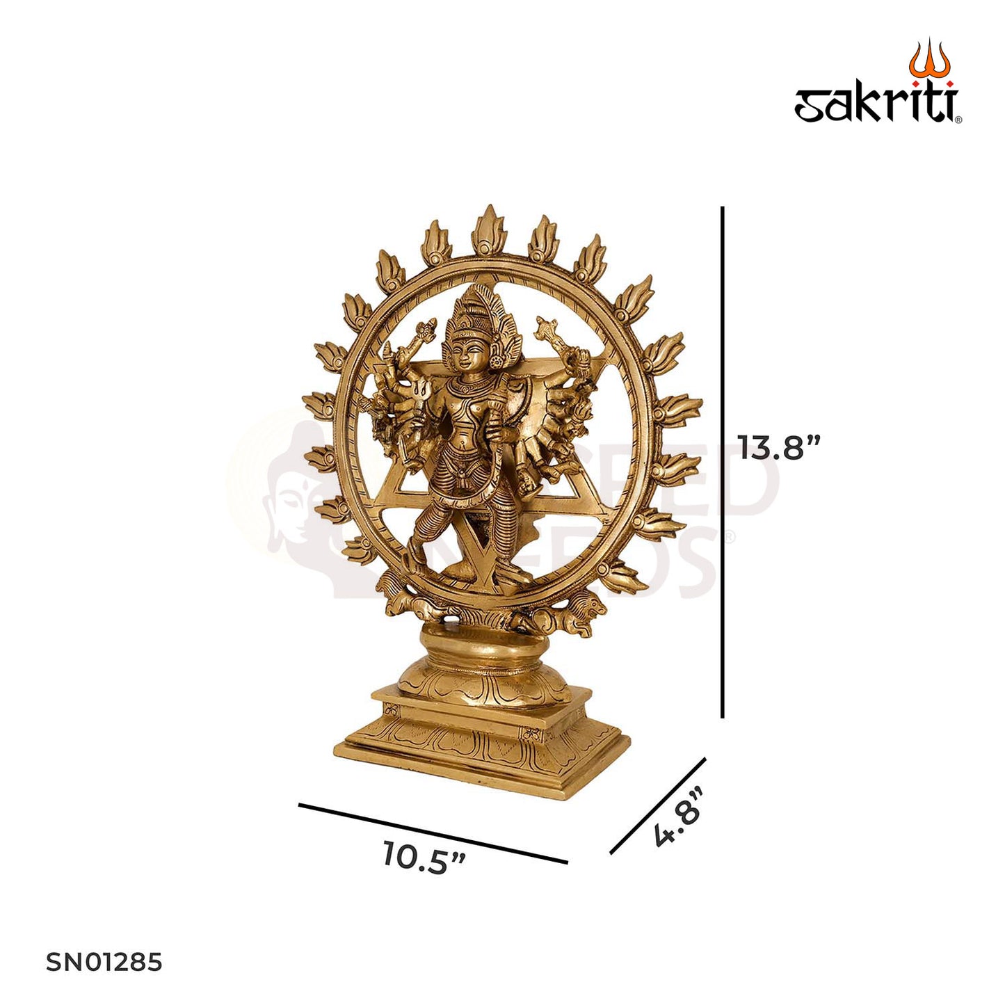 Brass Thalvar Dhakshinamurthy – 13.8 Inch Shiva as Guru Idol