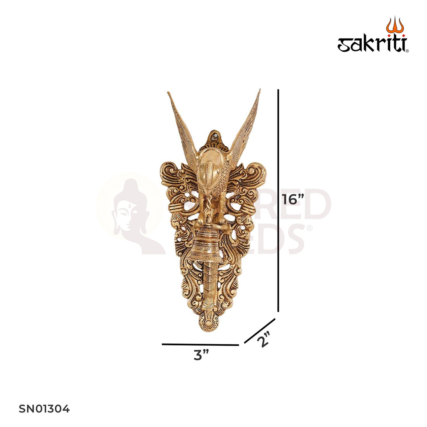 Wall Mounted Parrot Wall Hanging – 16 Inch Decorative Parrot Brass Wall Art for Entrances
