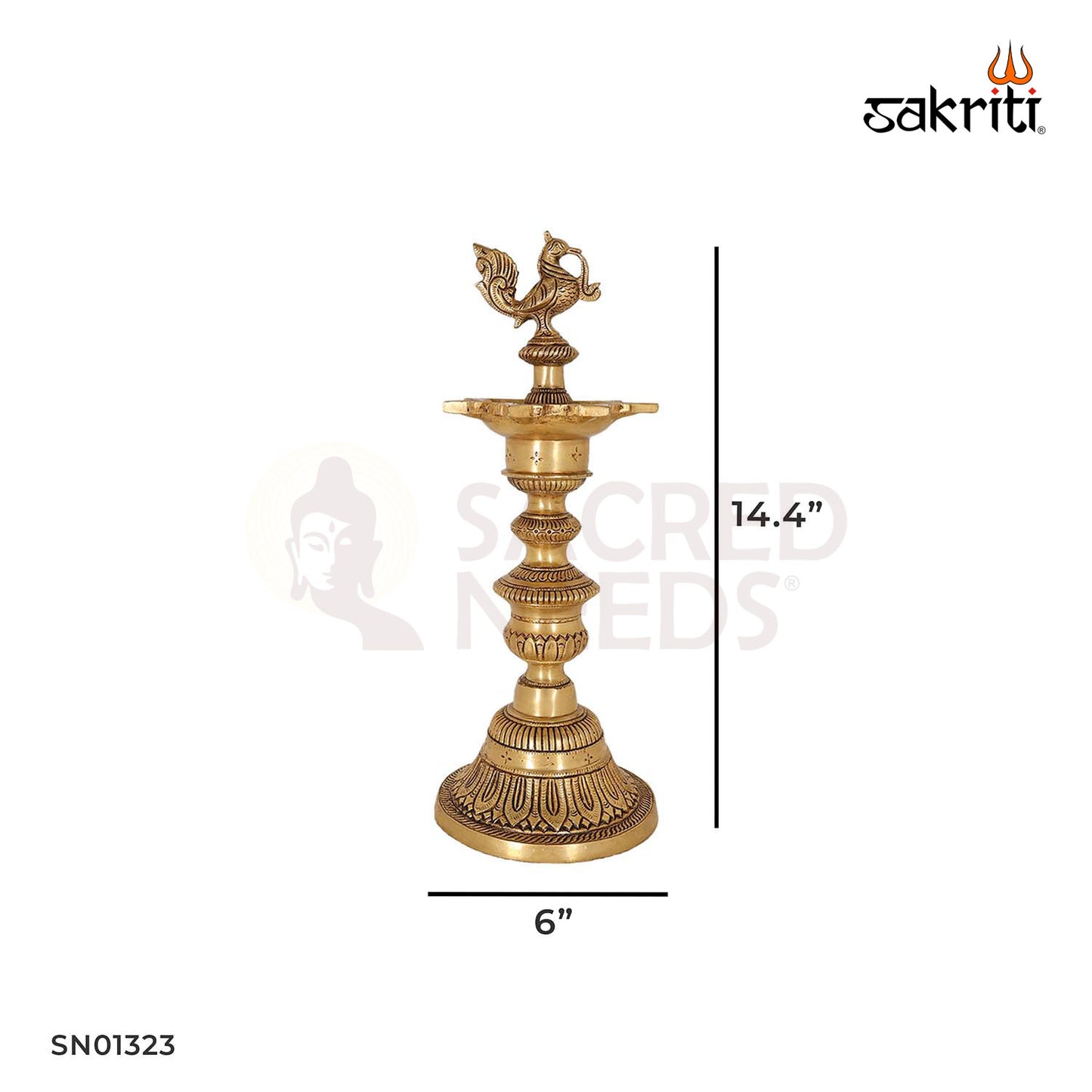 Brass Annam Vilakku – 14.4 Inch Swan Oil Lamp for Auspicious South Indian Decor
