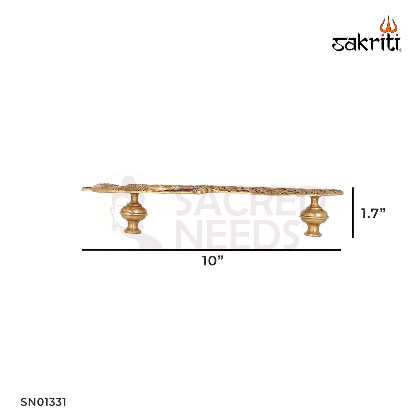 Brass Peapock Door Handle – 1.7 Inch Ornamental Handle for Ethnic Doors and Cabinets