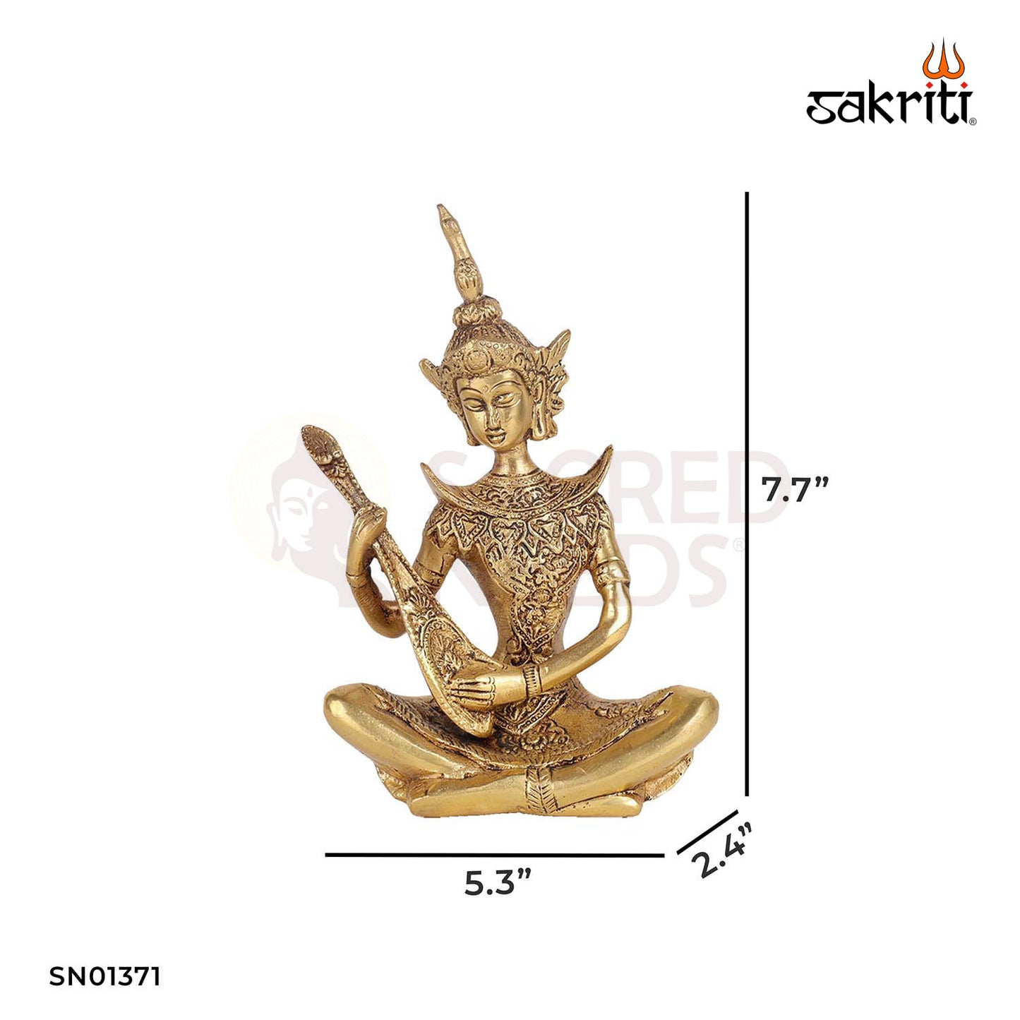 Brass Tara Devi Idol Set – 7.7 Inch Tibetan Buddhist Goddess