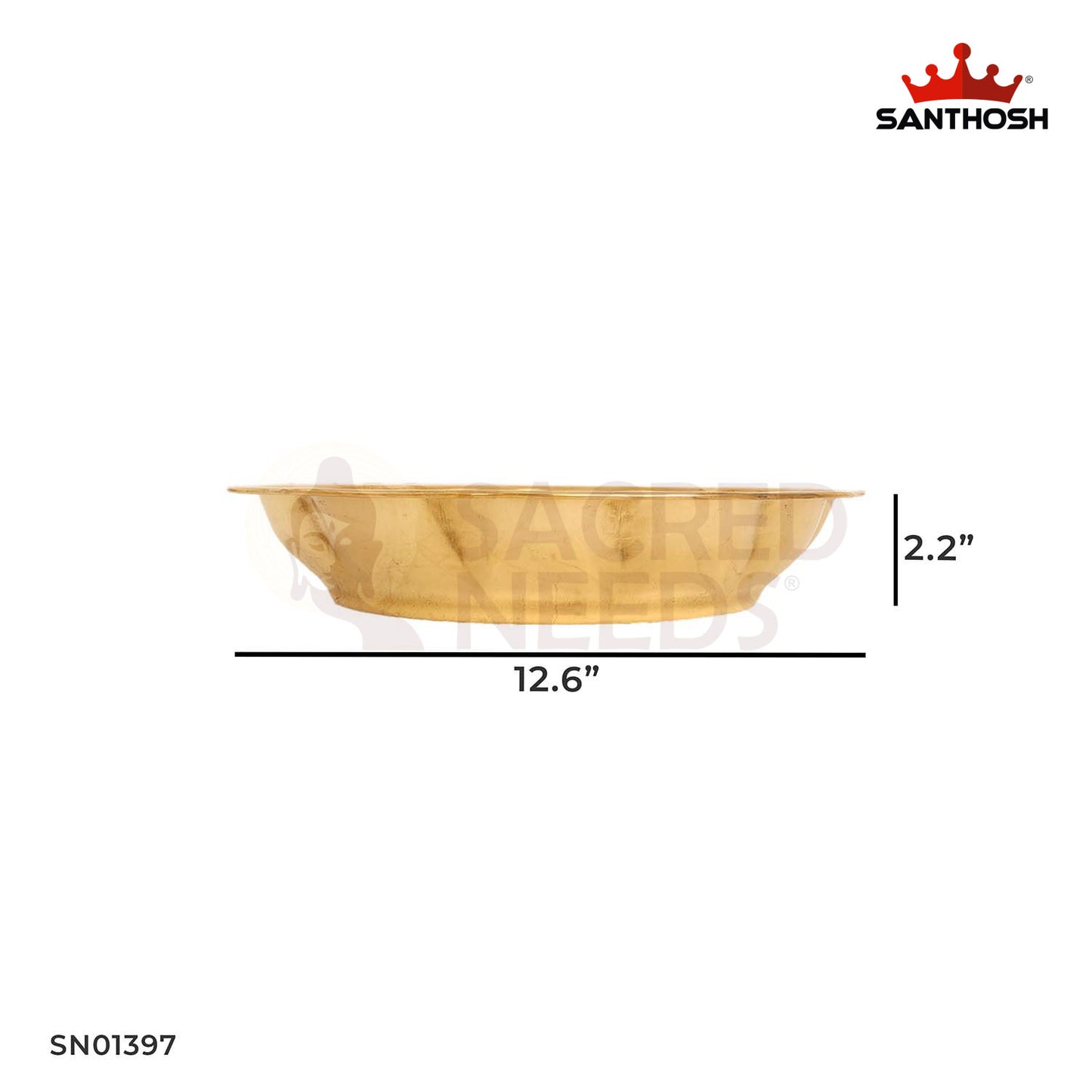 Brass Lotus Parat – 2.2 Inch Puja Plate with Lotus Design