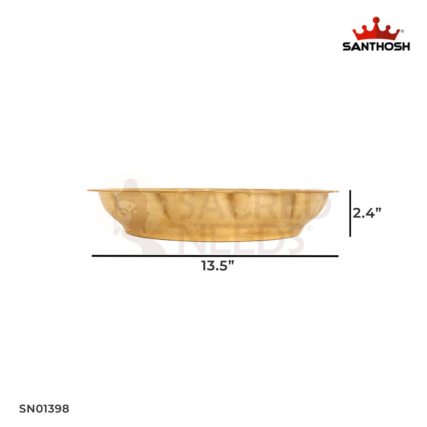 Brass Lotus Parat – 2.4 Inch Traditional Deepam Plate