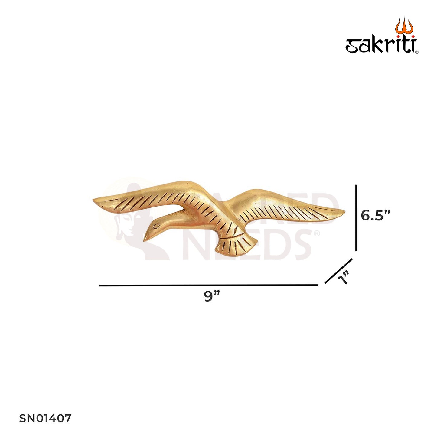 Wall Hanging Flying Birds – 9 Inch length Brass Nature Art Decor