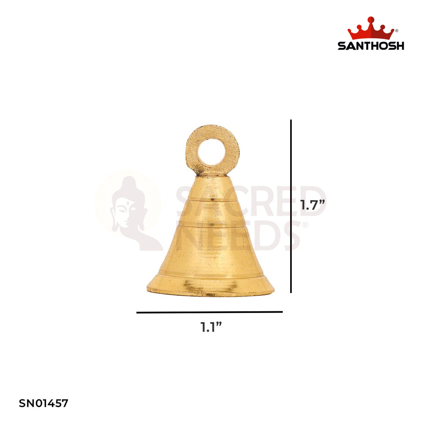 Brass GP Door Bell – 1.7 Inch Small Door Ghanti