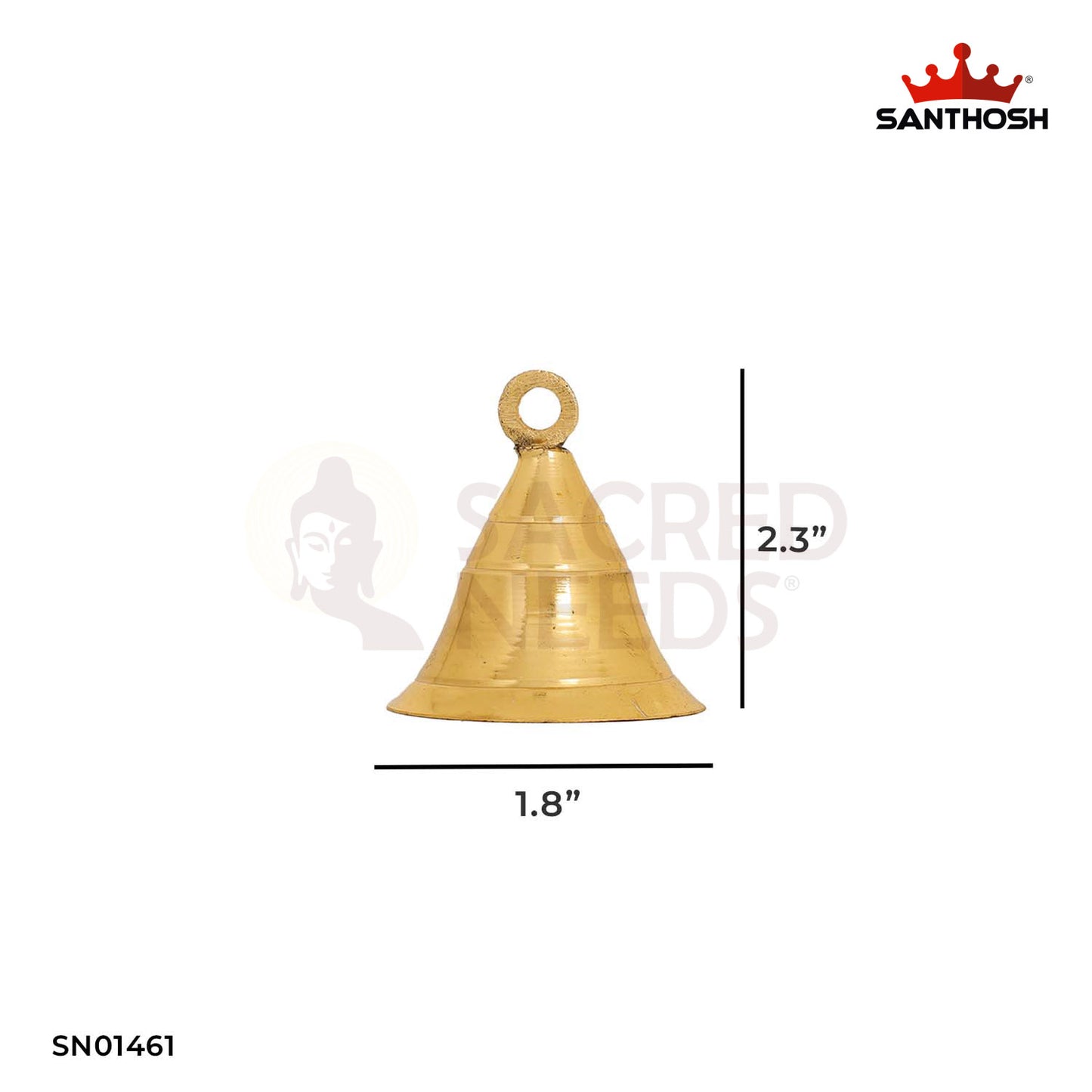 Brass GP Door Bell – 2.3 Inch Sacred Entry Chime