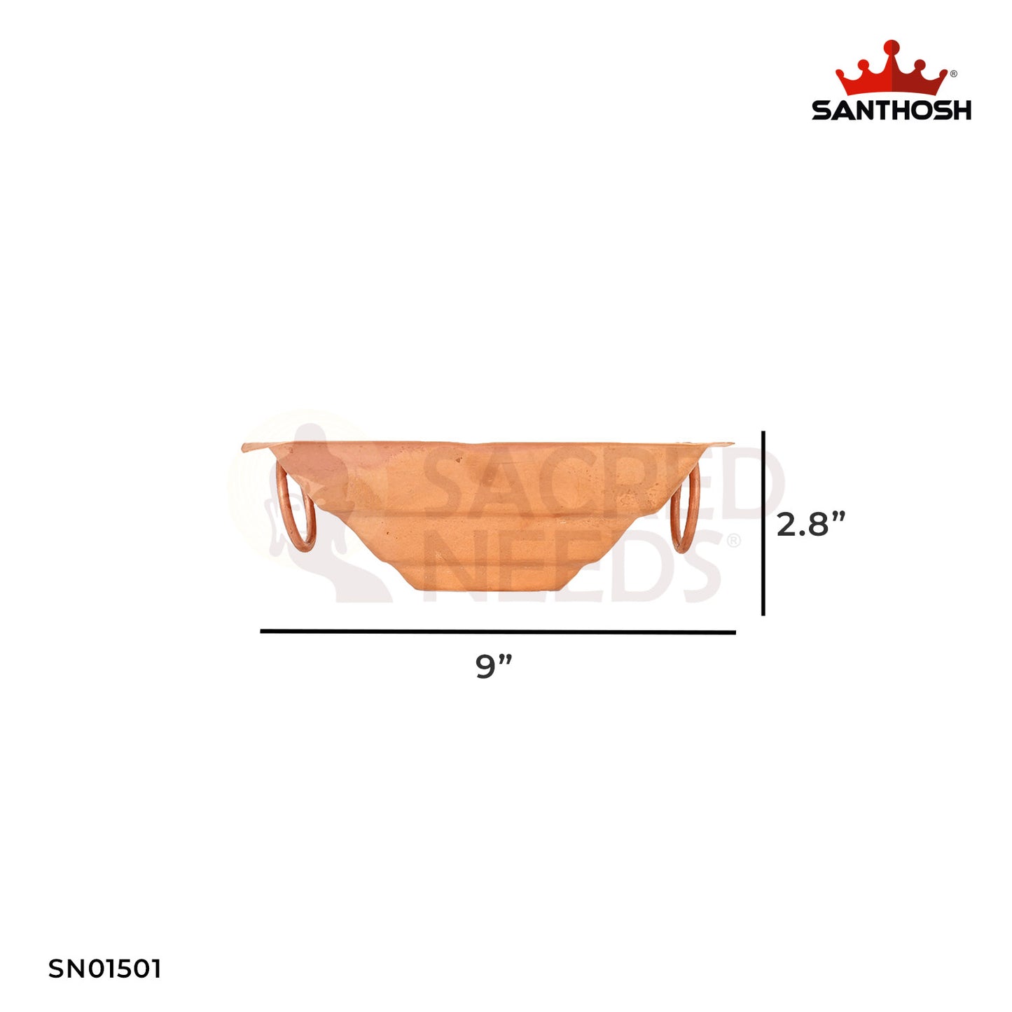 Copper Homam Kundam – 2.8 Inch Vedic Ritual Copper Container