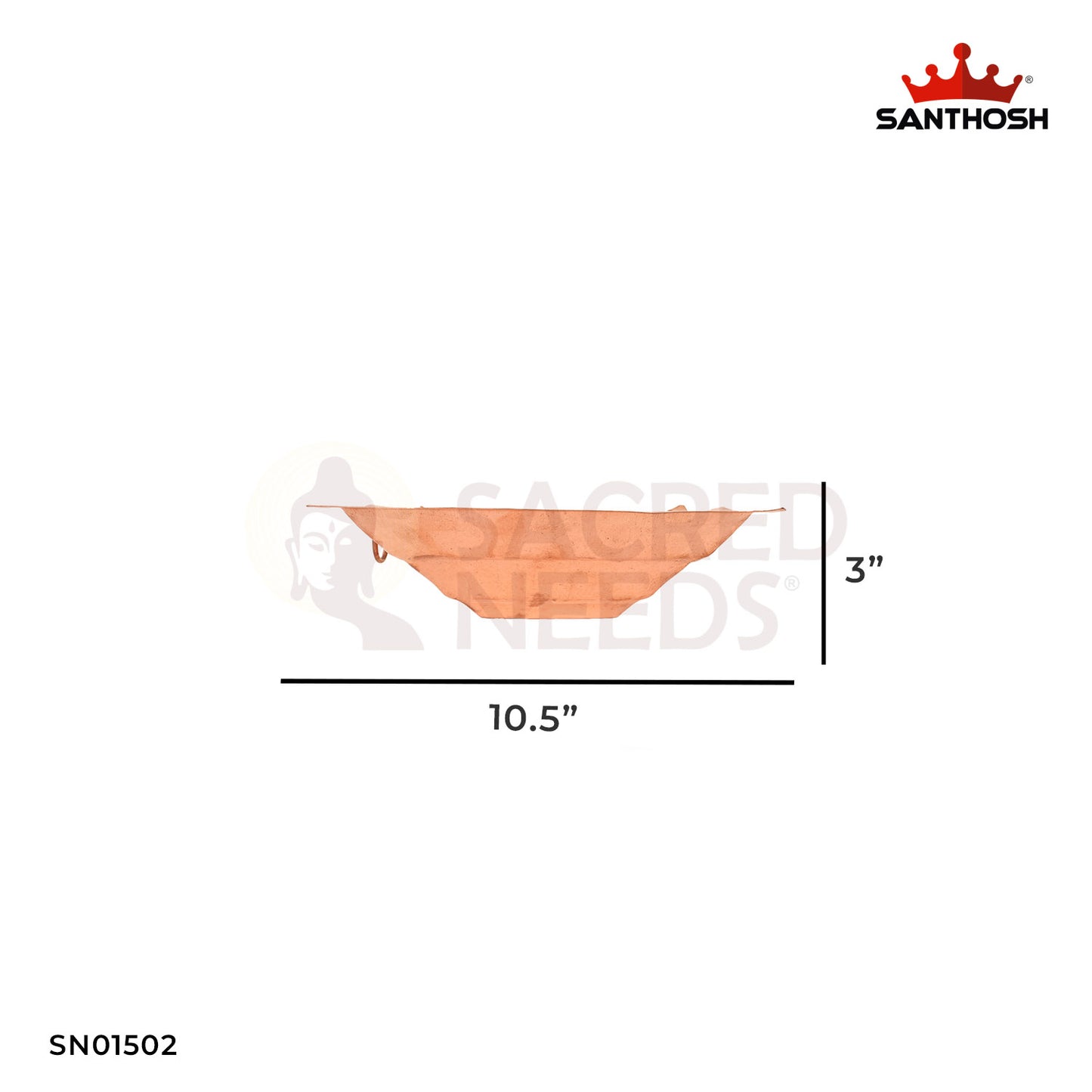 Copper Homam Kundam – 3 Inch Yagna Havan Pit for Religious Ceremonies