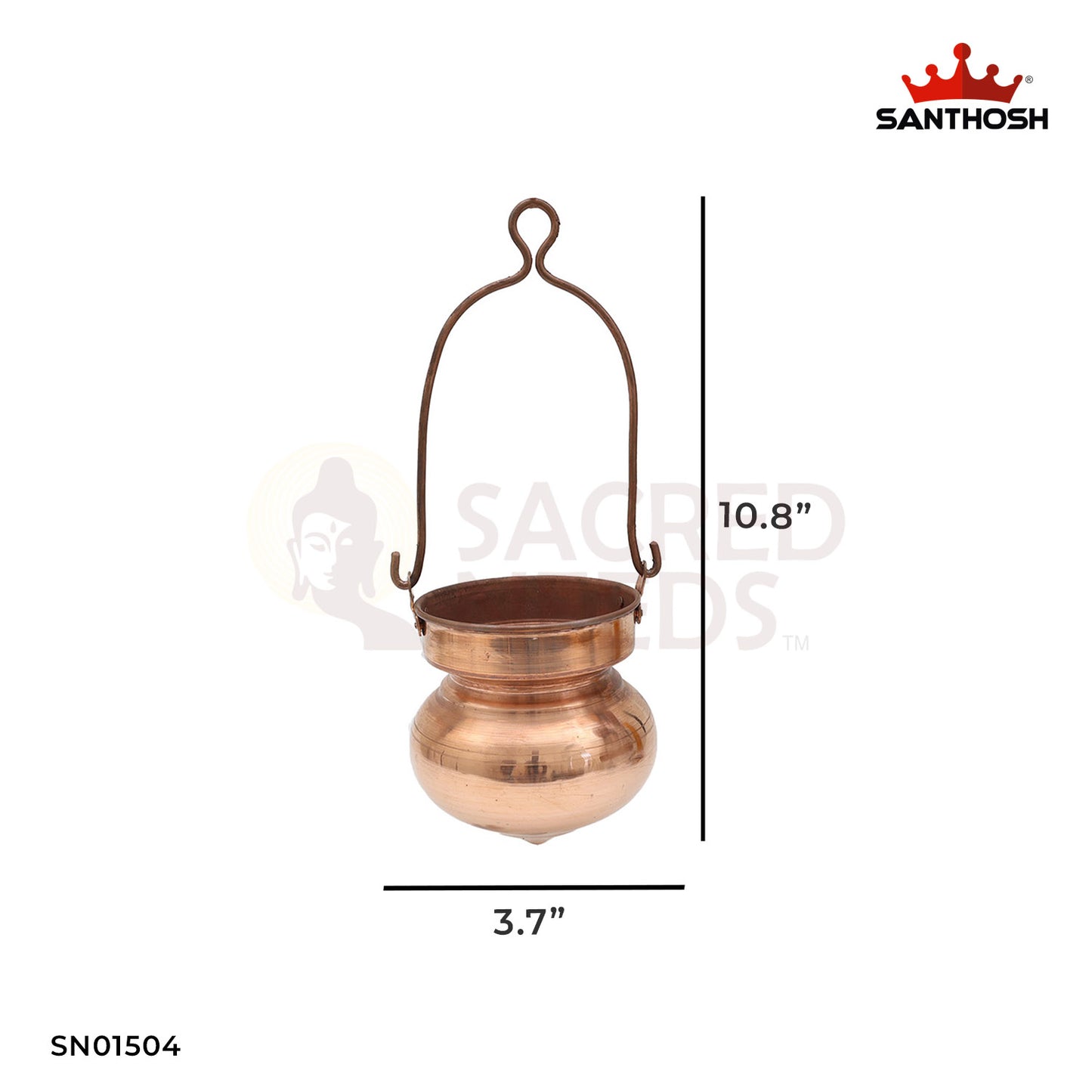 Copper Dhara Pathram – 10.8 Inch Sacred Ritual Pouring Vessel