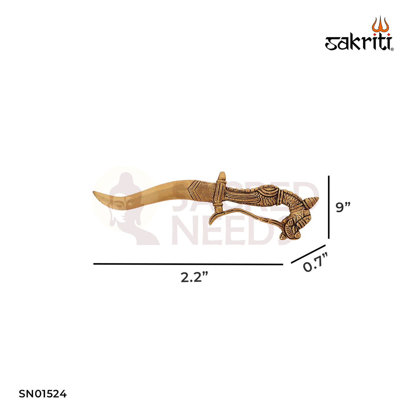 Brass Traditional Katar – 9 Inch Indian Decorative Dagger