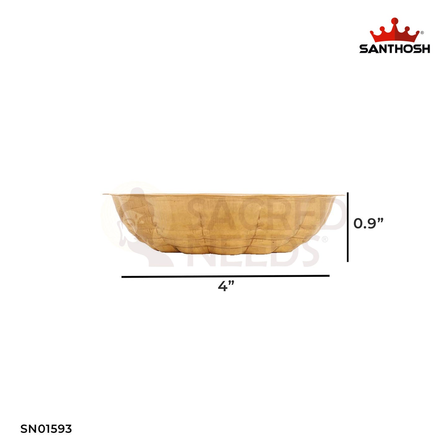 Brass ICC Plate Agarbathi Stand – 0.9 Inch Incense Holder Plate