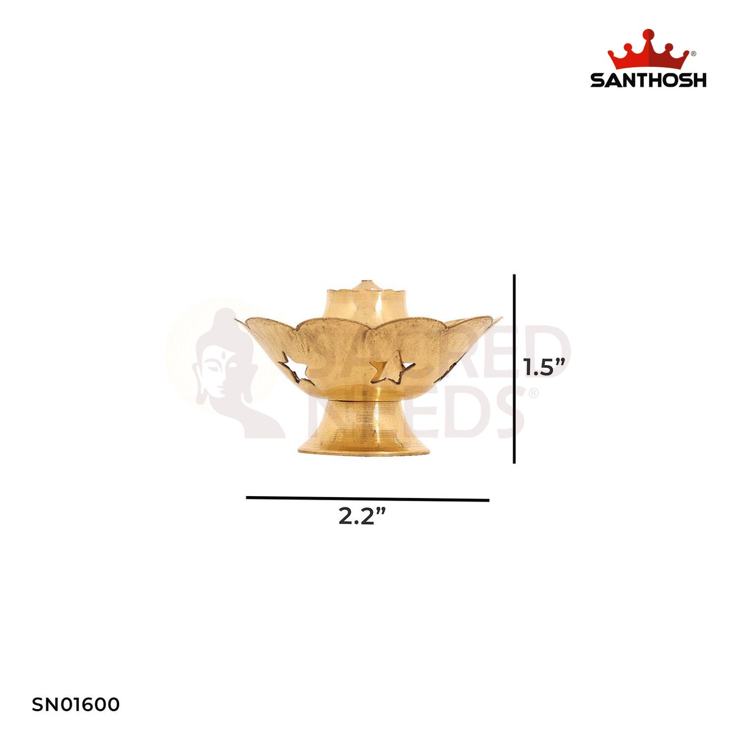 Brass Bowl Agarbathi Stand – 1.5 Inch Small Incense Holder Dish