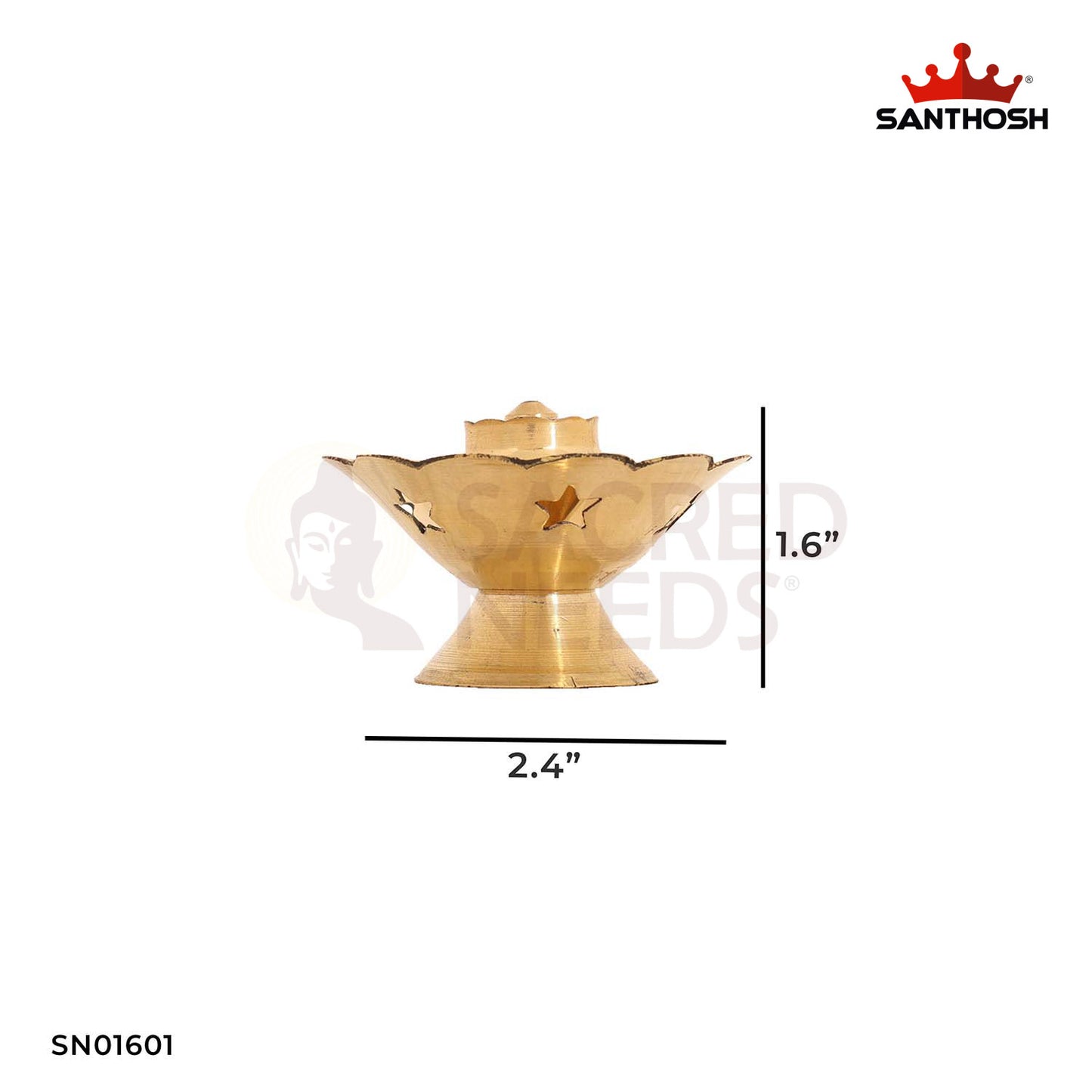 Brass Bowl Agarbathi Stand – 1.6 Inch Decorative Bowl for Incense