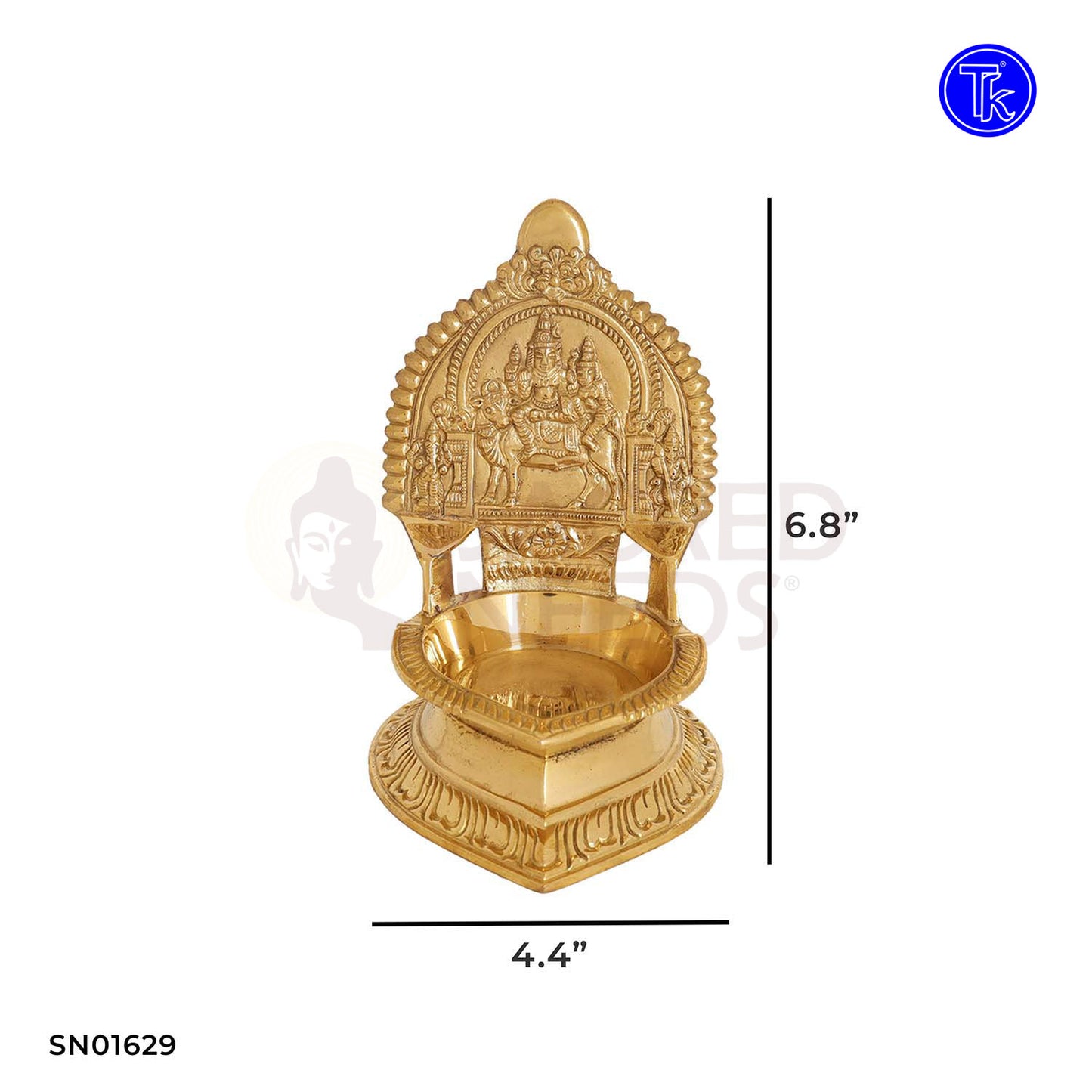 Brass Pradosham Vilakku – 6.8 Inch Shiva Deepam for Monday & Pradosham Rituals