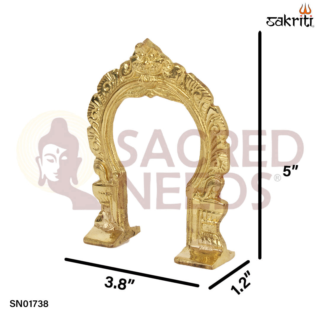Brass Frame Mini – 5 Inch Small Decorative Frame for Deity Photos or Gifting