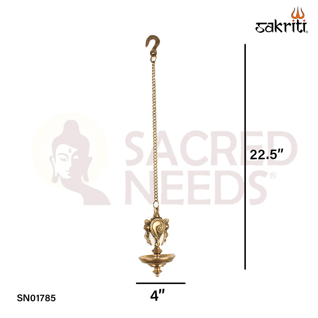 BRASS SHANKU HANGING VILAKKU