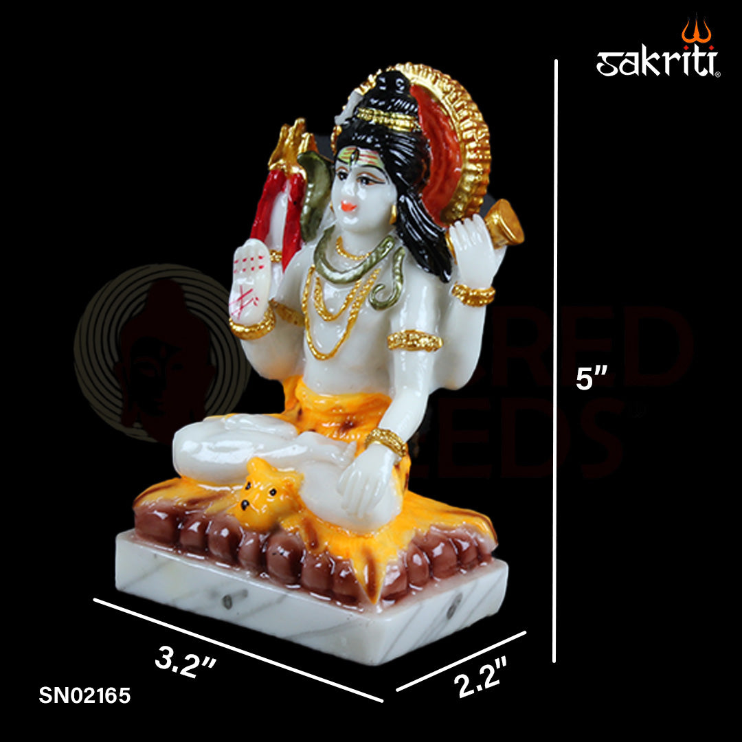 Marble Dust Shivan Idol – 5 Inch Height | Pooja Room & Vastu Decor