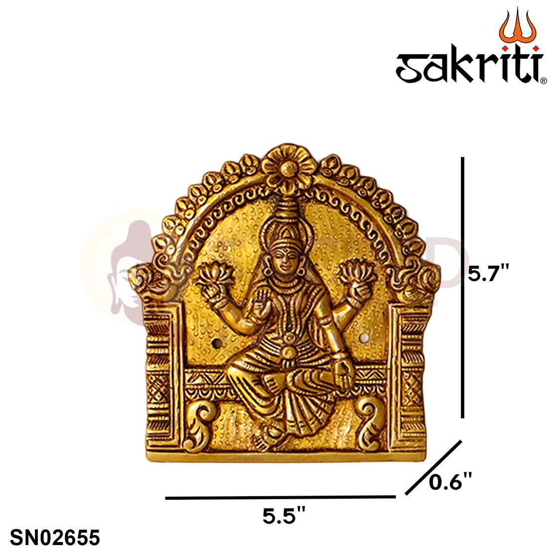 Brass Arch Astalakshmi Wall Mounted Plates – 5.7 Inch Height | Divine Wall Hanging for Home Temple & Auspicious Gifting