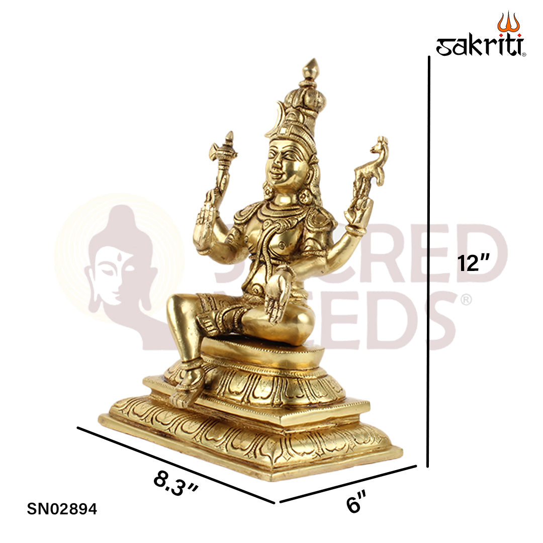 BRASS SOMASKANDAR SHIVAN (2 PCS) SITTING