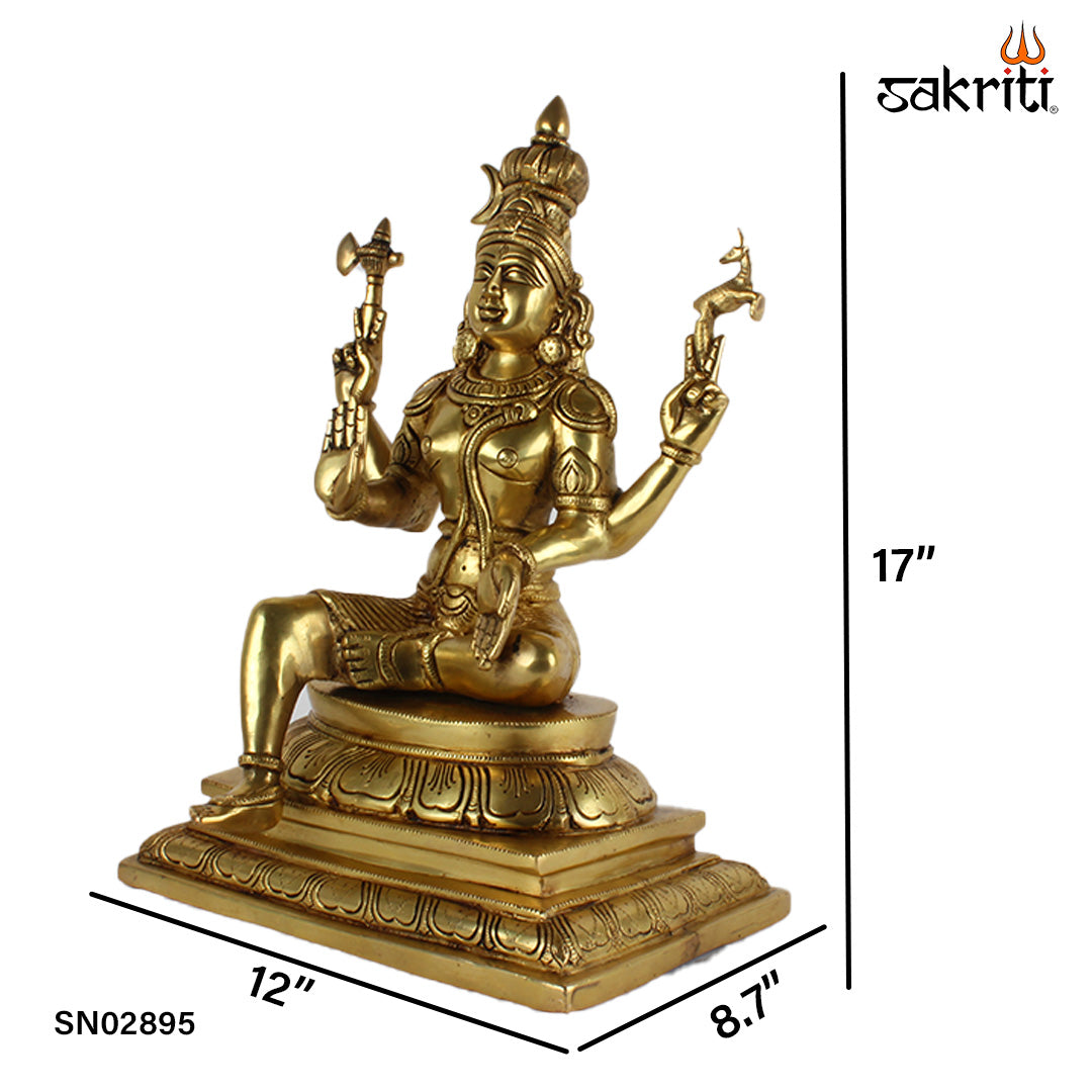 BRASS SOMASKANDAR SHIVAN (2 PCS) SITTING