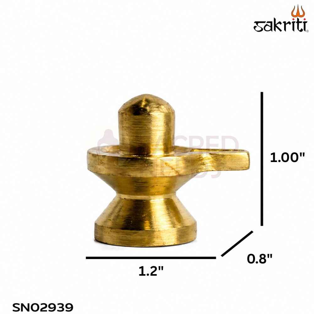 Brass Baby Shiva Lingam – 1 Inch (2.5 cm) Height | Small Brass Shivling for Pooja Room, Home Temple & Daily Worship