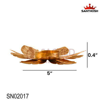 Iron Flower Deepam Holder – 5 Inch Length | Traditional Oil Lamp Stand for Pooja, Temple & Home Décor