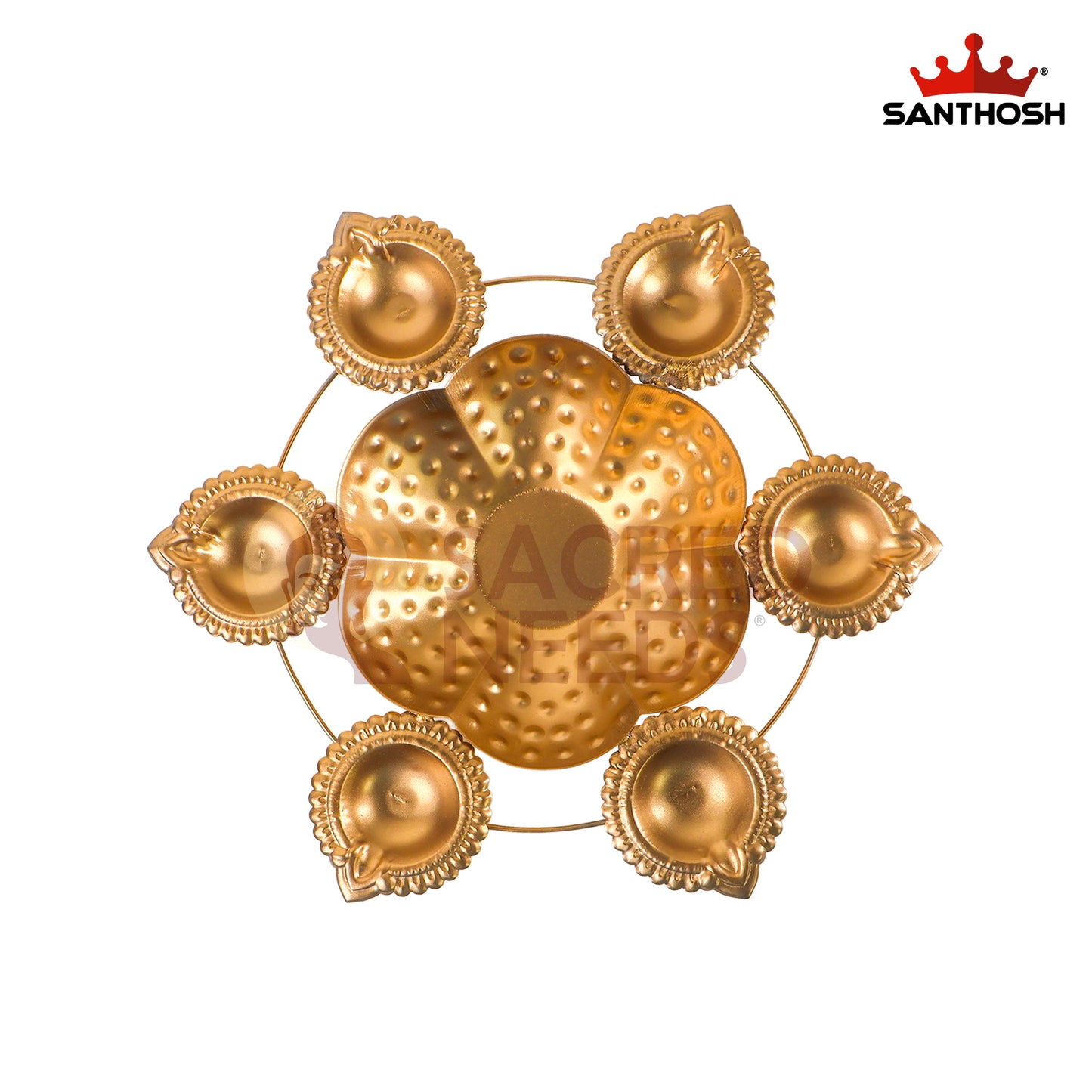 Iron Sunflower Urli with Deepam Holder – 11 Inch Length | Traditional Decorative Bowl & Oil Lamp for Pooja & Home Décor