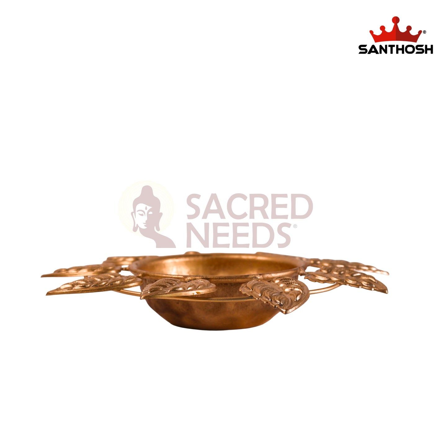 Iron 10 Leaf Urli – 7 Inch Length | Traditional Decorative Bowl for Pooja, Diyas & Home Décor