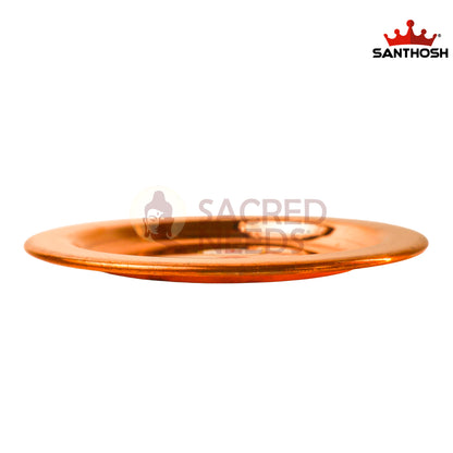 Copper Tope Cover / Lid – 5.4 Inch Length | Traditional Copper Vessel Lid for Pooja, Kitchen & Temple Use