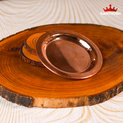 Copper Tope Cover / Lid – 5.4 Inch Length | Traditional Copper Vessel Lid for Pooja, Kitchen & Temple Use