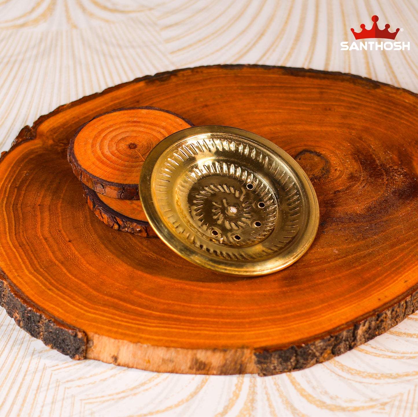 Brass Sipple Plate – 4.6 Inch Length | Traditional Brass Plate for Pooja Offerings & Home Temple Use