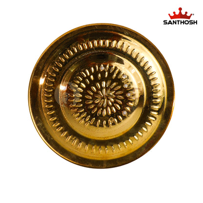 Brass Sipple Plate – 5.7 Inch Length | Traditional Brass Plate for Pooja, Offerings & Home Temple Use