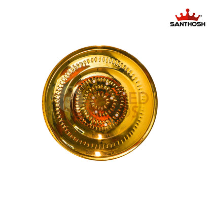 Brass Sipple Plate – 6.6 Inch Length | Traditional Brass Plate for Pooja Offerings, Prasadam & Home Temple Use