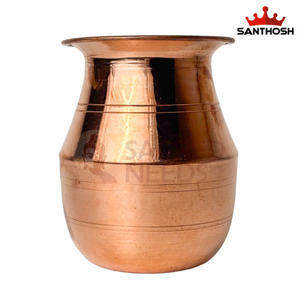 Copper Parsi Chambu – 4.1 Inch Length | Traditional Copper Pot for Pooja, Abhishekam & Temple Use