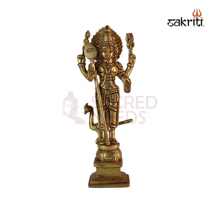 Brass Murugan Idol – 3.1 Inch Length | Lord Murugan Statue for Pooja, Temple & Home Décor