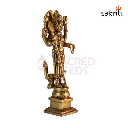Brass Murugan Idol – 3.1 Inch Length | Lord Murugan Statue for Pooja, Temple & Home Décor
