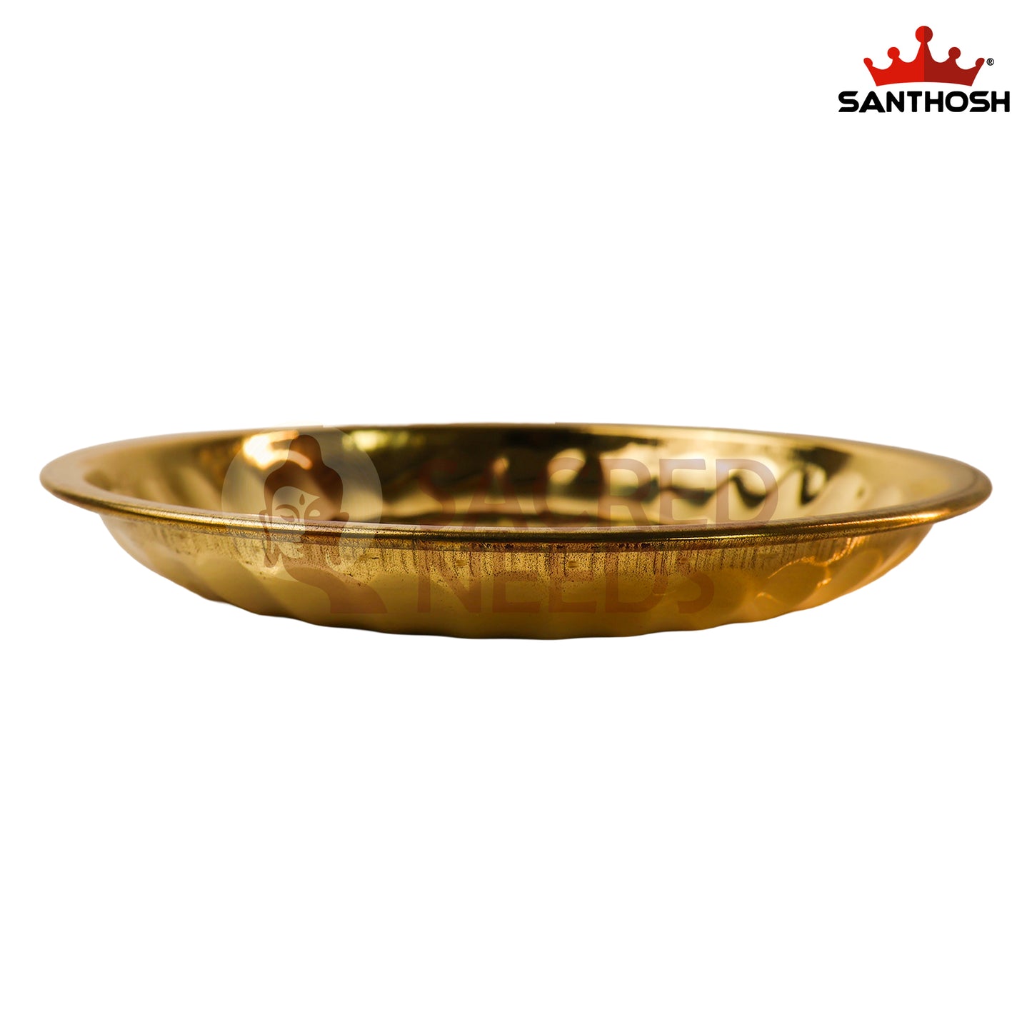 Brass Surya Deep Plate – 6.5 Inch Length | Traditional Brass Oil Lamp Plate for Pooja & Temple Use