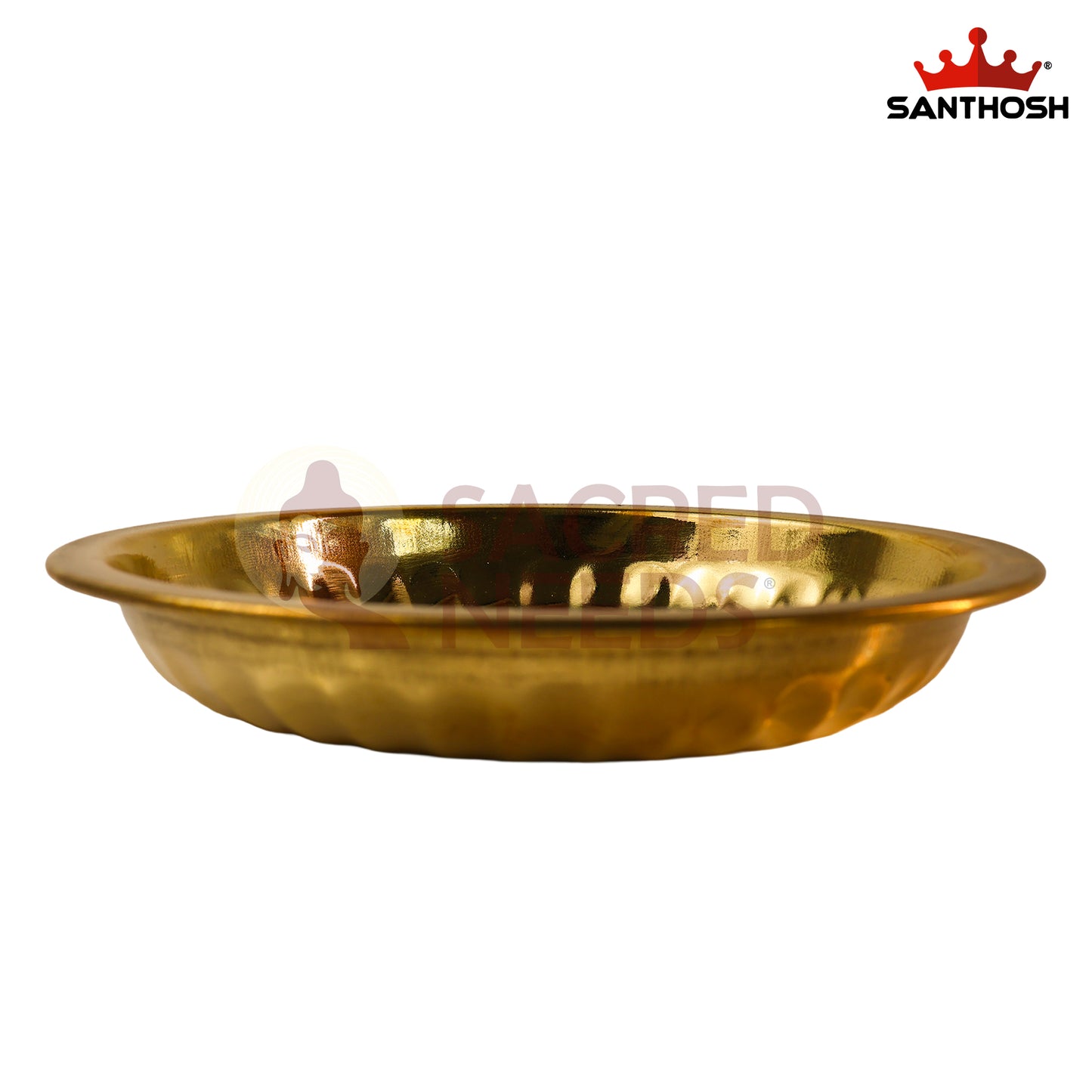 Brass Surya Deep Plate – 7.3 Inch Length | Traditional Brass Oil Lamp Plate for Pooja & Temple Use