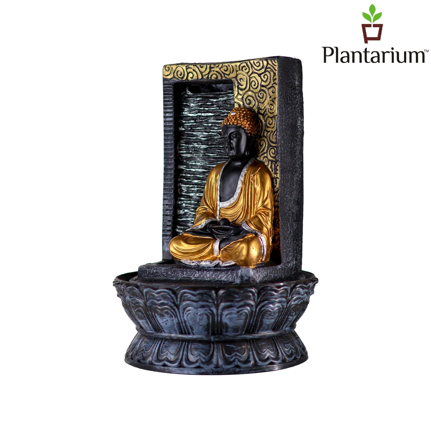 Polyresin Buddha Fountain – 18 Inch (45.7 cm) Height | Indoor Meditation, Zen Garden & Home Decor Fountain