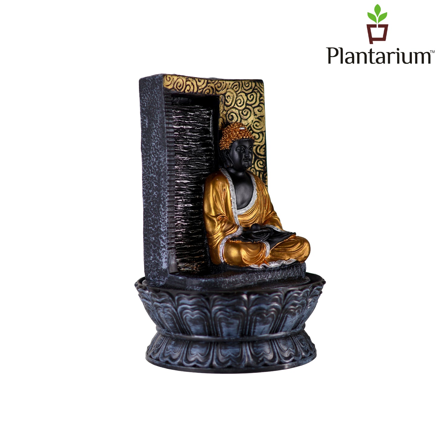 Polyresin Buddha Fountain – 18 Inch (45.7 cm) Height | Indoor Meditation, Zen Garden & Home Decor Fountain