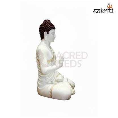 Marble Dust Buddha Idol – 22 Inch (55.88 cm) Height | Spiritual Meditation Statue for Home & Office Decor, Yoga & Wellness Spaces